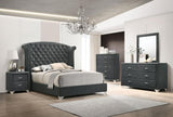 Melody Upholstered 2-drawer Nightstand Grey | Grey | 223382