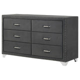 Melody 6-drawer Upholstered Dresser Grey | Grey | 223383