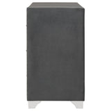Melody 6-drawer Upholstered Dresser Grey | Grey | 223383