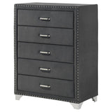 Melody 5-drawer Bedroom Chest Grey | King | Grey | 223385
