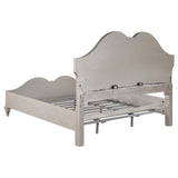Evangeline Wood Eastern King LED Panel Bed Silver Oak | Silver | Silver Oak | 223391KE
