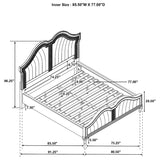 Evangeline Wood California King LED Panel Bed Silver Oak | Silver | Silver Oak | 223391KW