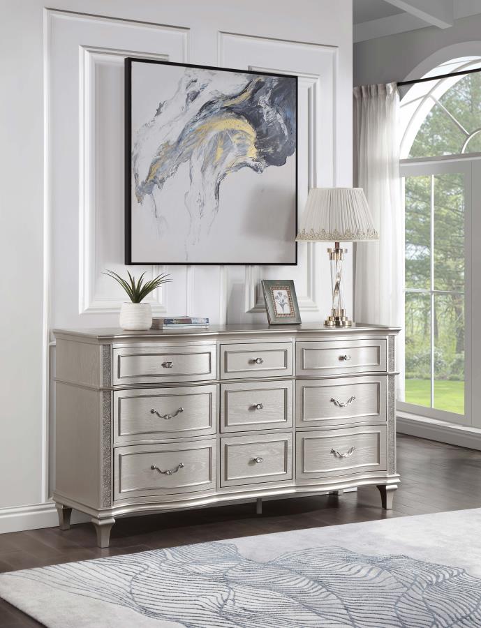 Evangeline 9-drawer Dresser Silver Oak | Grey | Silver Oak | 223393