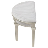 Evangeline Curved Fabric Upholstered Bench Silver Oak | Silver | Silver Oak | 223396