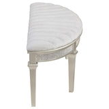 Evangeline Curved Fabric Upholstered Bench Silver Oak | Silver | Silver Oak | 223396