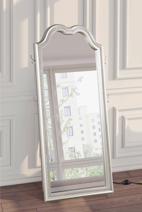 Evangeline Full Length LED Light Floor Mirror Silver Oak | Full | Grey | Silver Oak | 223400