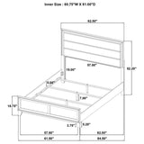 Welsley 50-inch Upholstered Queen Bed Walnut | Queen | Brown | Walnut | 223441Q