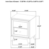 Welsley 2-drawer Nightstand Bedside Table Walnut | Brown | Walnut | 223442