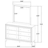 Welsley 6-drawer Dresser and Mirror Walnut | Brown | Walnut | 223443M