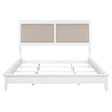 Bexhill 56-inch Upholstered Eastern King Panel Bed White | White | 223471KE