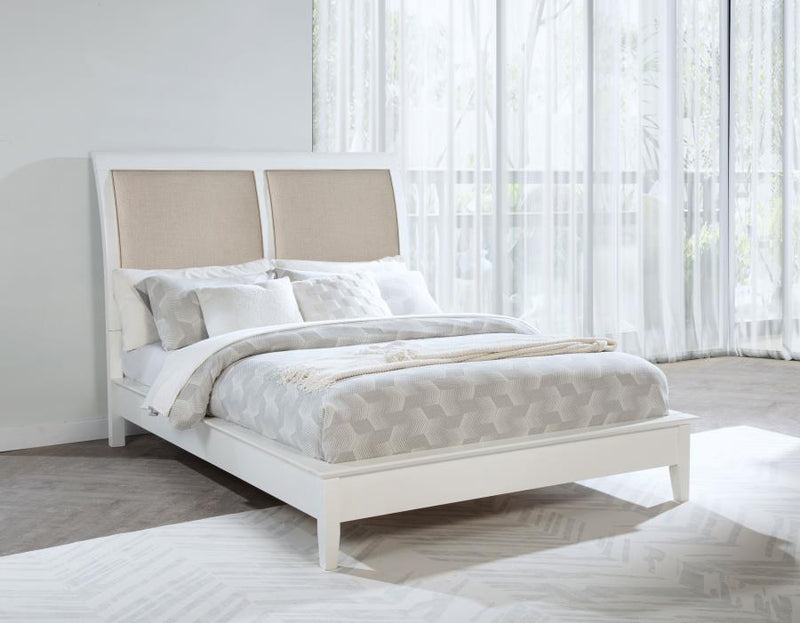 Bexhill 56-inch Upholstered Panel Bed White