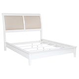 Bexhill 56-inch Upholstered Queen Panel Bed White | Queen | White | 223471Q