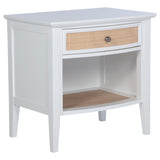 Bexhill 1-drawer Nightstand Bedside Table White | White | 223472