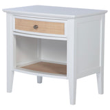 Bexhill 1-drawer Nightstand Bedside Table White | White | 223472