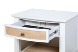Bexhill 1-drawer Nightstand Bedside Table White | White | 223472