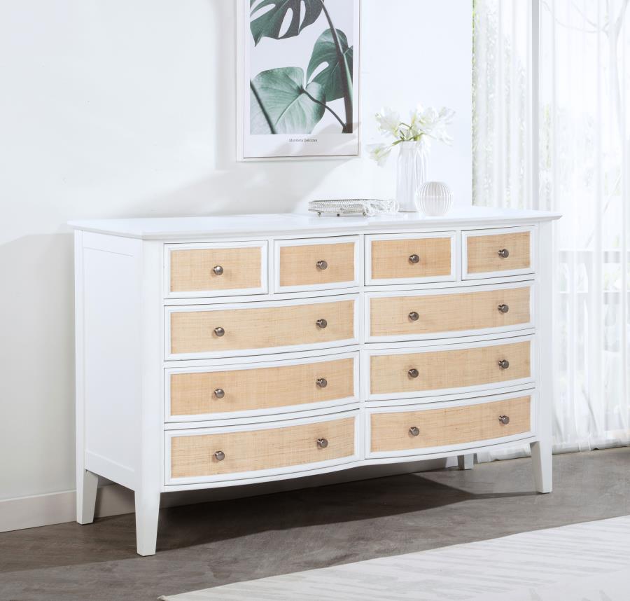 Bexhill 10-drawer Dresser Cabinet White | White | 223473