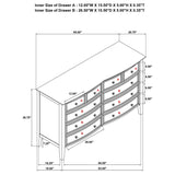 Bexhill 10-drawer Dresser Cabinet White | White | 223473