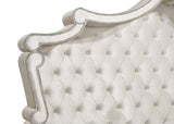 Antonella Upholstered Eastern King Panel Bed Ivory and Camel | Ivory | Ivory / Camel | 223521KE