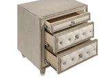 Antonella Upholstered 3-drawer Nightstand Ivory and Camel | Ivory | Ivory / Camel | 223522