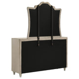 Antonella 7-drawer Upholstered Dresser with Mirror Ivory | Beige | Ivory / Camel | 223523M