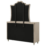 Antonella 7-drawer Upholstered Dresser with Mirror Ivory | Beige | Ivory / Camel | 223523M
