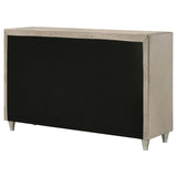 Antonella 7-drawer Upholstered Dresser Ivory and Camel | Ivory | Ivory / Camel | 223523