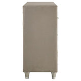 Antonella 7-drawer Upholstered Dresser Ivory and Camel | Ivory | Ivory / Camel | 223523