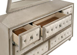 Antonella 7-drawer Upholstered Dresser Ivory and Camel | Ivory | Ivory / Camel | 223523