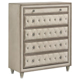 Antonella 5-drawer Bedroom Chest Ivory and Camel | Beige | Ivory / Camel | 223525