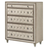Antonella 5-drawer Bedroom Chest Ivory and Camel | Beige | Ivory / Camel | 223525
