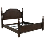 Andover 63-inch Four Poster Eastern King Bed Dark Oak | Brown | Dark Oak | 223631KE
