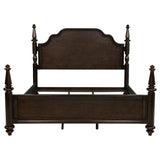 Andover 63-inch Four Poster Eastern King Bed Dark Oak | Brown | Dark Oak | 223631KE