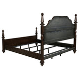Andover 63-inch Four Poster Eastern King Bed Dark Oak | Brown | Dark Oak | 223631KE