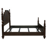 Andover 63-inch Four Poster Eastern King Bed Dark Oak | Brown | Dark Oak | 223631KE