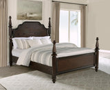 Andover 63-inch Four Poster California King Bed Dark Oak | Brown | Dark Oak | 223631KW