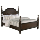 Andover 63-inch Four Poster California King Bed Dark Oak | Brown | Dark Oak | 223631KW