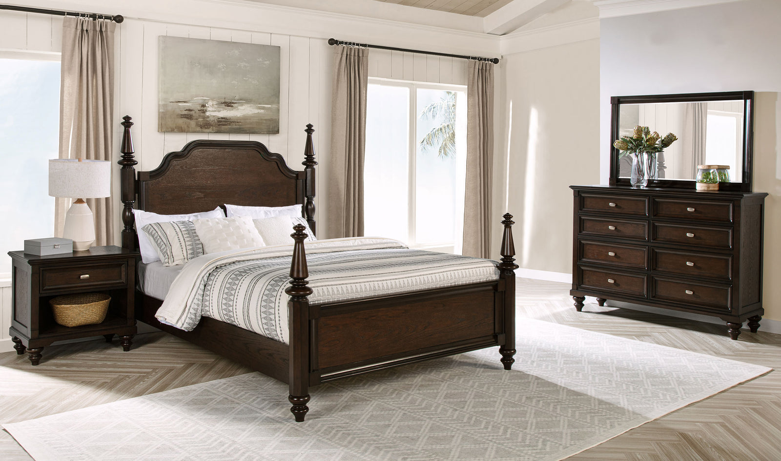 Andover 4-piece Queen Bedroom Set Dark Oak | Queen / 4-piece | 223631Q-S4