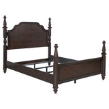 Andover 63-inch Four Poster Queen Bed Dark Oak | Queen | Brown | Dark Oak | 223631Q