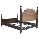Andover 63-inch Four Poster Queen Bed Dark Oak | Queen | Brown | Dark Oak | 223631Q