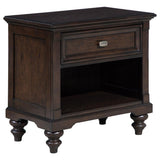Andover 1-drawer Nightstand Bedside Table Dark Oak | King | Brown | Dark Oak | 223632