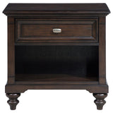 Andover 1-drawer Nightstand Bedside Table Dark Oak | King | Brown | Dark Oak | 223632