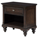 Andover 1-drawer Nightstand Bedside Table Dark Oak | King | Brown | Dark Oak | 223632
