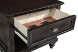 Andover 1-drawer Nightstand Bedside Table Dark Oak | King | Brown | Dark Oak | 223632