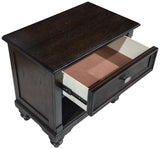 Andover 1-drawer Nightstand Bedside Table Dark Oak | King | Brown | Dark Oak | 223632