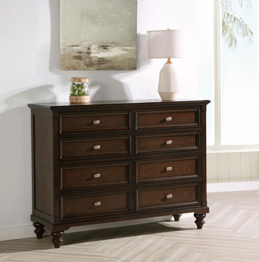 Andover 8-drawer Dresser Cabinet Dark Oak | Brown | Dark Oak | 223633