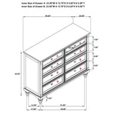 Andover 8-drawer Dresser Cabinet Dark Oak | Brown | Dark Oak | 223633