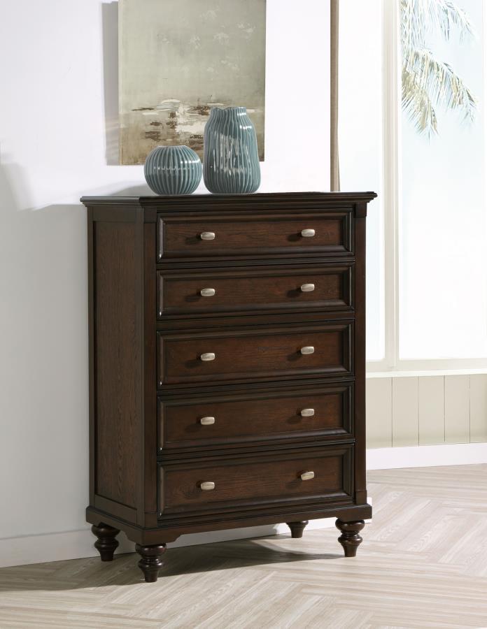 Andover 5-drawer Chest of Drawers Dark Oak | Brown | Dark Oak | 223635