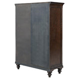 Andover 6-drawer Tempered Glass Door Chest Dark Oak | King | Brown | Dark Oak | 223637