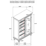 Andover 6-drawer Tempered Glass Door Chest Dark Oak | King | Brown | Dark Oak | 223637
