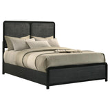 Cavelle 51-inch Upholstered Full Panel Bed Black | Black | 223661F